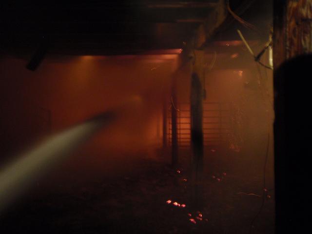 Barn fire, April 2, 2010. Pitz farm.